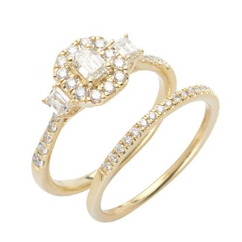 14KY 1.00CTW EMERALD DIAMOND BRIDAL SET - SINGLE - Norma's Jewelry