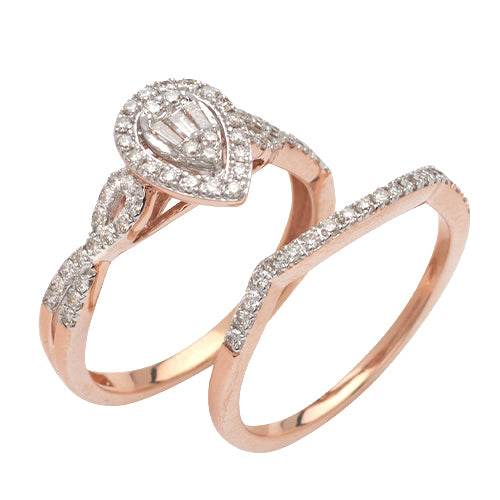 14KR 0.60CTW BAGUETTE AND ROUND DIAMOND PEAR - Norma's Jewelry