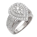14KY 2.00CTW DIAMOND PEAR CLUSTER RING - Norma's Jewelry