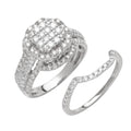 14KW 1.50CTW DIAMOND SQUARE HEAD BRIDAL SET - Norma's Jewelry