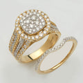 14KY 1.60CTW DIAMOND ROUND BRIDAL SET - Norma's Jewelry