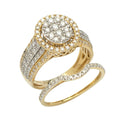 14KY 1.60CTW DIAMOND OVAL BRIDAL SET - Norma's Jewelry