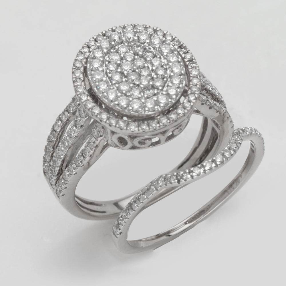 14KW 1.35CTW DIAMOND ROUND BRIDAL SET - Norma's Jewelry
