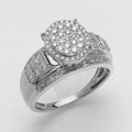14KW 0.75CTW DIAMOND OVAL CLUSTER RING - Norma's Jewelry
