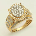 14KY 1.80CTW DIAMOND OVAL CLUSTER RING - Norma's Jewelry