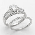 14KW 1.35CTW OVAL DIAMOND BRIDAL SET - SINGLE HALO - Norma's Jewelry