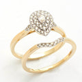 14KY 0.45CTW PEAR DIAMOND BRIDAL SET - DOUBLE PEAR - Norma's Jewelry