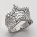 14KW 2.90CTW BAGUETTE DIAMOND STAR RING - Norma's Jewelry