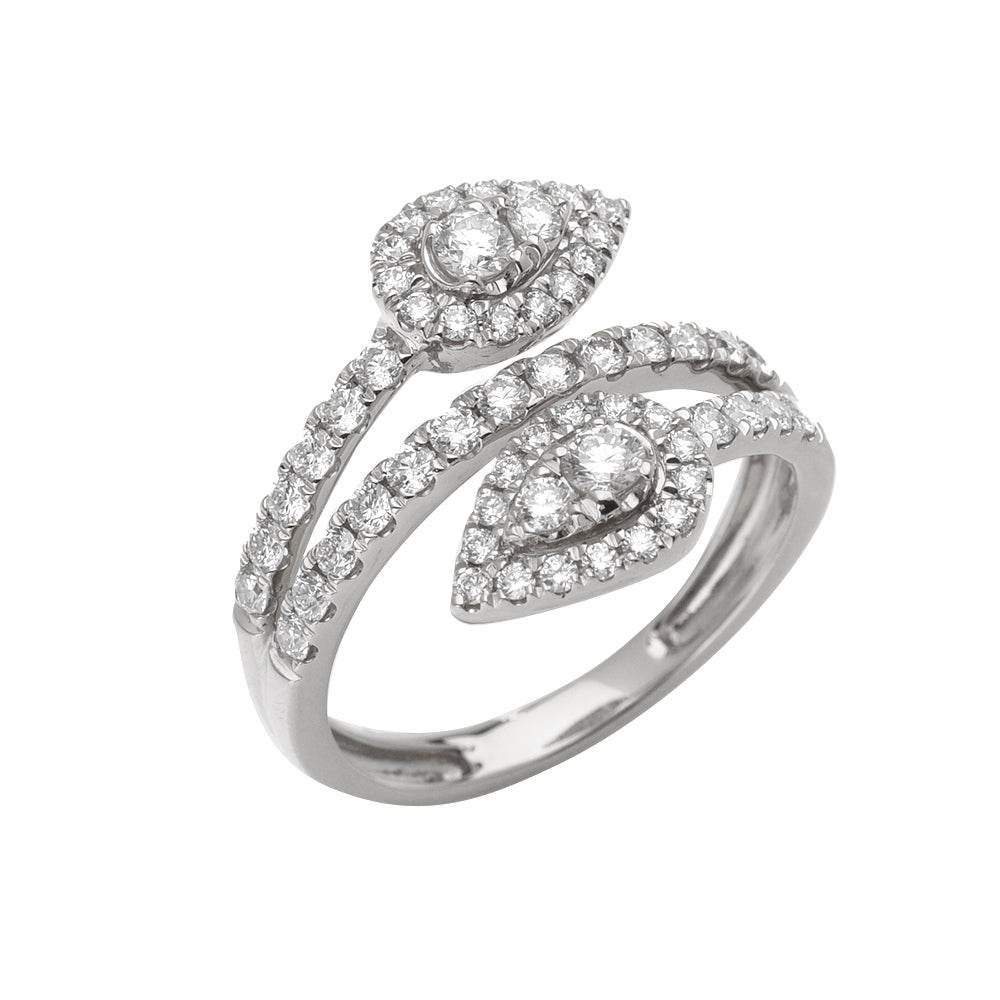 14KW 0.95CTW ROUND DIAMOND FANCY LADIES RING - Norma's Jewelry