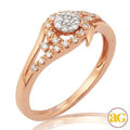 14KR 0.25CTW DIAMOND FLOWER HEAR PROMISE RING - Norma's Jewelry