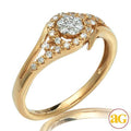 14KY 0.25CTW DIAMOND FLOWER HEAR PROMISE RING - Norma's Jewelry