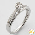 14KW 0.25CTW FLOWER DIAMOND PROMISE RING - Norma's Jewelry