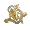 14KY 0.10CTW DIAMOND OM RING - Norma's Jewelry