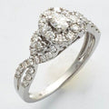 14KW 1.00CTW DIAMOND OVAL SHAPE BRIDAL - Norma's Jewelry
