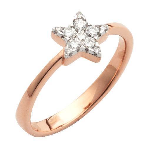 14KR 0.25CTW DIAMOND DESIGNER STAR HEAD RING - Norma's Jewelry