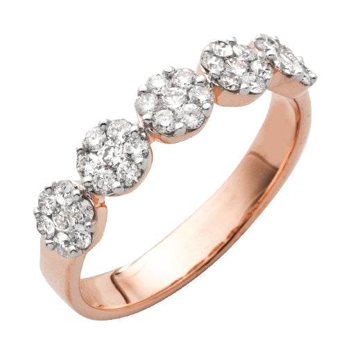 14KR 0.65CTW FLOWER DIAMOND RING - Norma's Jewelry