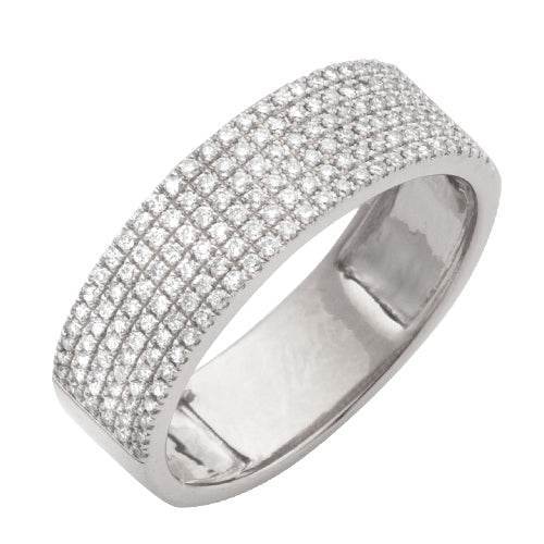 14KW 0.50CTW MICROPAVE 6MM DIAMOND BAND - Norma's Jewelry