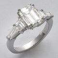 18KW 4.12CTW EMERALD CUT DIAMOND BRIDAL RING - Norma's Jewelry
