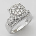 14KW 1.40CTW ROUND CLUSTER - V-PRONG CLUSTER - Norma's Jewelry