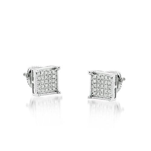 10KW 0.15CTW DIAMOND SQ PRONG ER - Norma's Jewelry