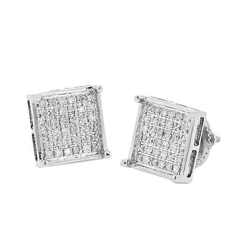 10KW 0.25CTW DIAMOND SQUARE PRONG ER - Norma's Jewelry