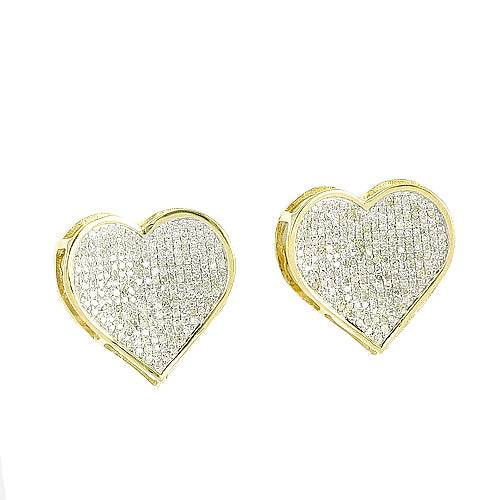10KY 0.65CTW DIAMOND HEART EARRINGS - Norma's Jewelry