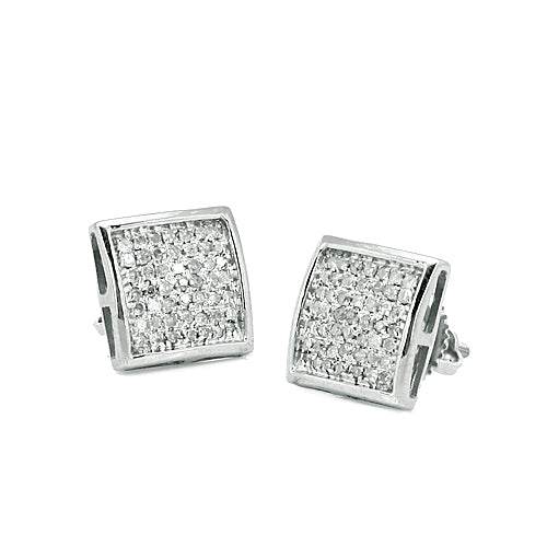 10KW 0.33CTW DIAMOND DOME SHAPE ER - Norma's Jewelry