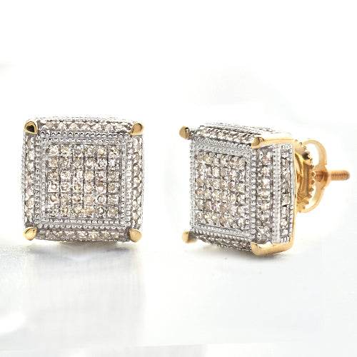 10KY 0.50CTW DIAMOND CUBE EARRINGS - Norma's Jewelry