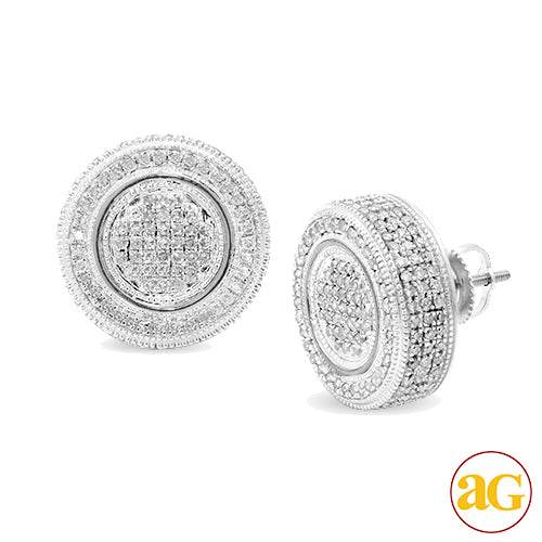 10KW 1.65CTW DIAMOND FLAT BUTTON EARRINGS - Norma's Jewelry