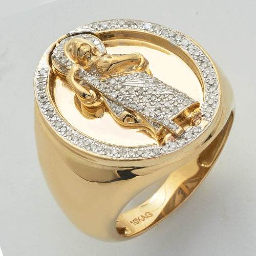 10KY 0.50CTW DIAMOND MENS ST. JUDE RING - Norma's Jewelry