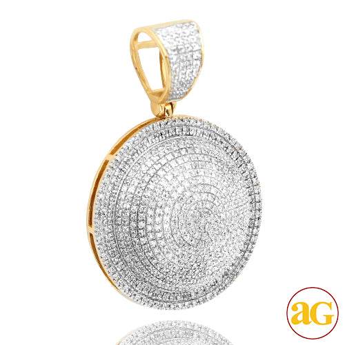 10KY 1.20CTW DIAMOND 3-D DOME MEDALLION - Norma's Jewelry