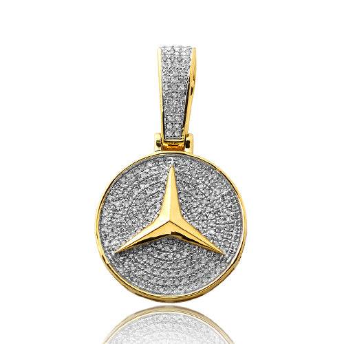 10KY 0.65CTW DIAMOND TRI-STAR AUTOMOBILE PENDANT - Norma's Jewelry
