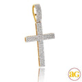 10KY 0.40CTW DIAMOND FLAT MICRO PAVE CROSS PENDANT - Norma's Jewelry