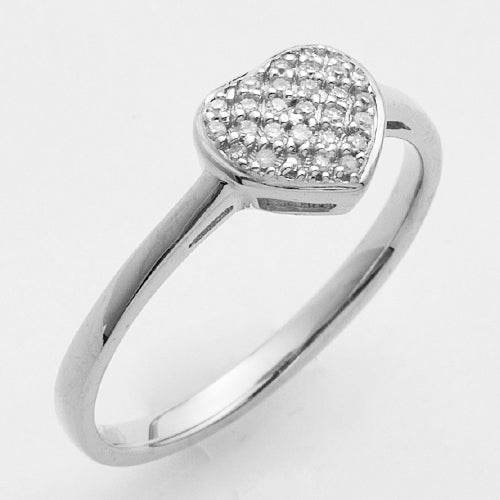 10KW 0.10CTW DIAMOND HEART RING - Norma's Jewelry