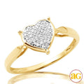 10KY 0.15CTW PRONG DIAMOND HEART RING - Norma's Jewelry