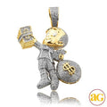 10KY 1.35CTW DIAMOND 'RICHIE RICH' PENDANT - Norma's Jewelry