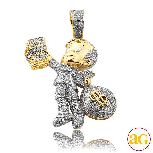 10KY 1.35CTW DIAMOND 'RICHIE RICH' PENDANT - Norma's Jewelry