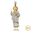 10KY 0.90CTW DIAMOND ST. JUDE PENDANT - Norma's Jewelry