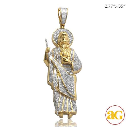 14KY 1.20CTW DIAMOND ST. JUDE PENDANT - Norma's Jewelry