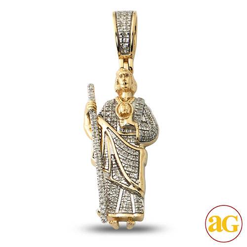 14KY 0.25CTW DIAMOND ST. JUDE PENDANT - Norma's Jewelry