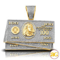 10KY 1.65CTW DIAMOND $100 MONEY STACK PENDANT - Norma's Jewelry