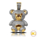10KY 1.25CTW DIAMOND TEDDY BEAR PENDANT - Norma's Jewelry