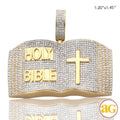 10KY 1.35CTW DIAMOND HOLY BIBLE PENDANT - Norma's Jewelry