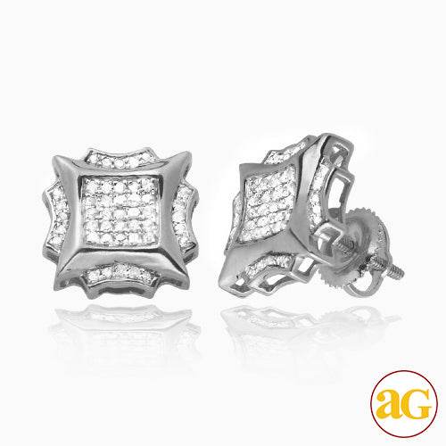 10KW 0.28CTW DIAMOND KITE EARRINGS WITH 8-POINT ST - Norma's Jewelry