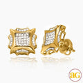 10KY 0.28CTW DIAMOND KITE EARRINGS WITH 8-POINT ST - Norma's Jewelry