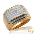 10KY 0.50CTW MICROPAVE DIAMOND 3-LAYERED RECTANGLE - Norma's Jewelry