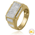 10KY 0.55CTW MICROPAVE DIAMOND RECTANGLE FACE RING - Norma's Jewelry