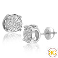 10KW 0.25CTW DIAMOND CONCAVE DISC EARRINGS - Norma's Jewelry