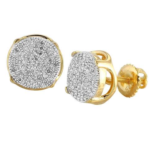 10KY 0.30CTW DIAMOND CONCAVE DISC EARRINGS - Norma's Jewelry
