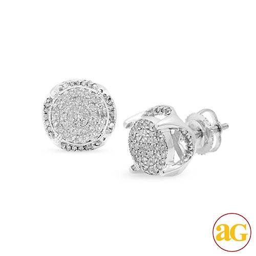 10KW 0.50 CTW SQUARE DIAMOND EARRINGS - Norma's Jewelry